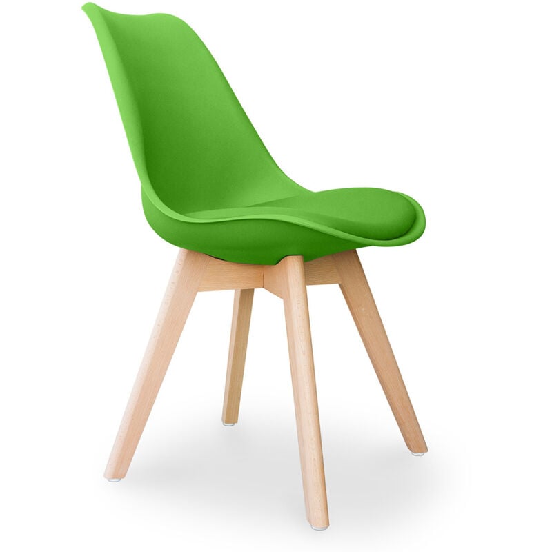 foto del prodotto sedia da ufficio sedia da pranzo stile scandinavo denisse verde