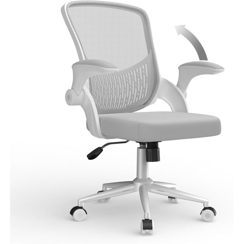 foto del prodotto sedia da ufficio,sedia ufficio ergonomica con braccioli ribaltabili a 90 ,sedia ufficio ergonomica lombare, rivestimento in rete traspirante, sedia