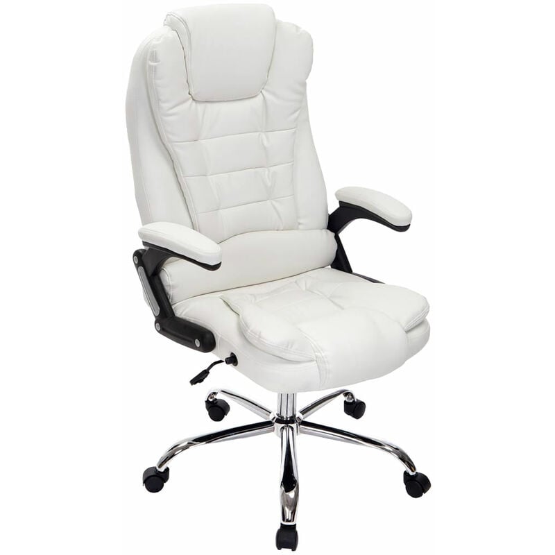 foto del prodotto sedia da ufficio thor in similpelle bianco