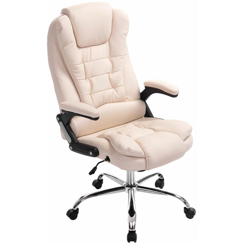 foto del prodotto sedia da ufficio thor in similpelle crema