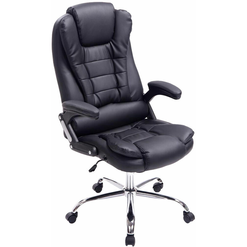 foto del prodotto sedia da ufficio thor in similpelle nero