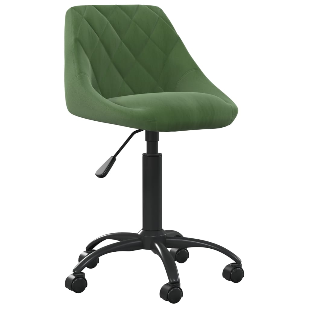 foto del prodotto sedia da ufficio verde scuro in velluto