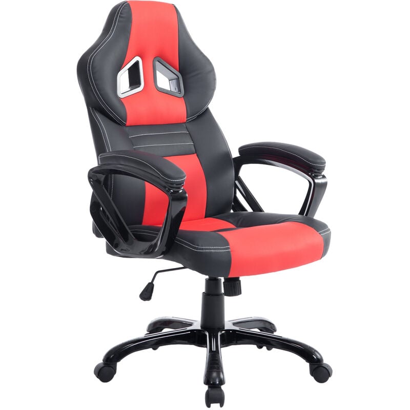 foto del prodotto sedia da ufficio xl pedro nero rosso