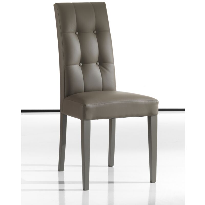 foto del prodotto sedia design dallas in ecopelle tortora, 46x45x100 cm