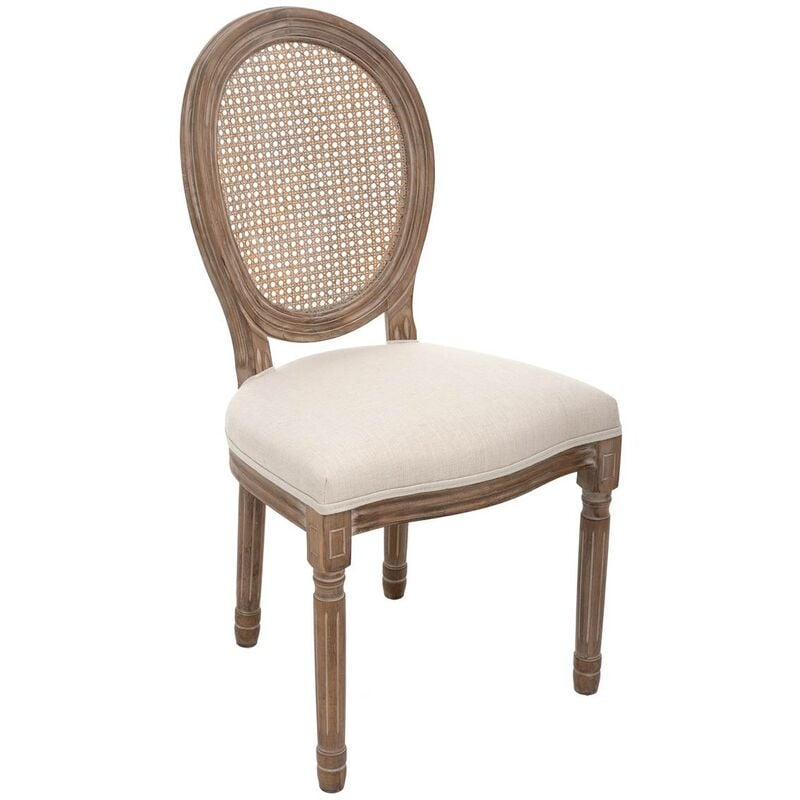 foto del prodotto sedia di canna beige cl on atmosphera cr ateur d int rieur