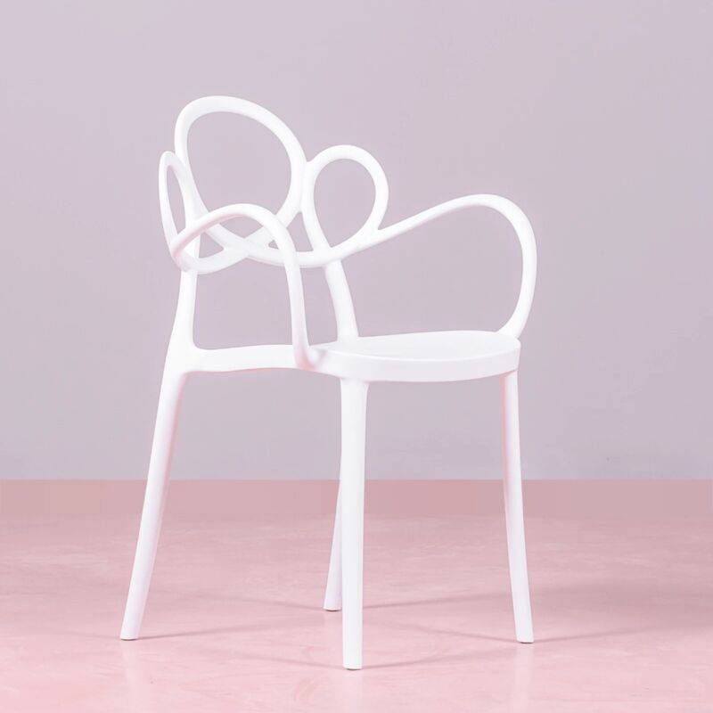 foto del prodotto sedia di design con braccioli dream bianco nest dream