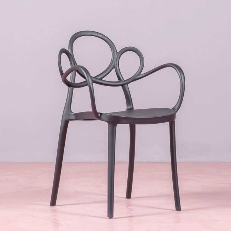 foto del prodotto sedia di design con braccioli dream nero nest dream