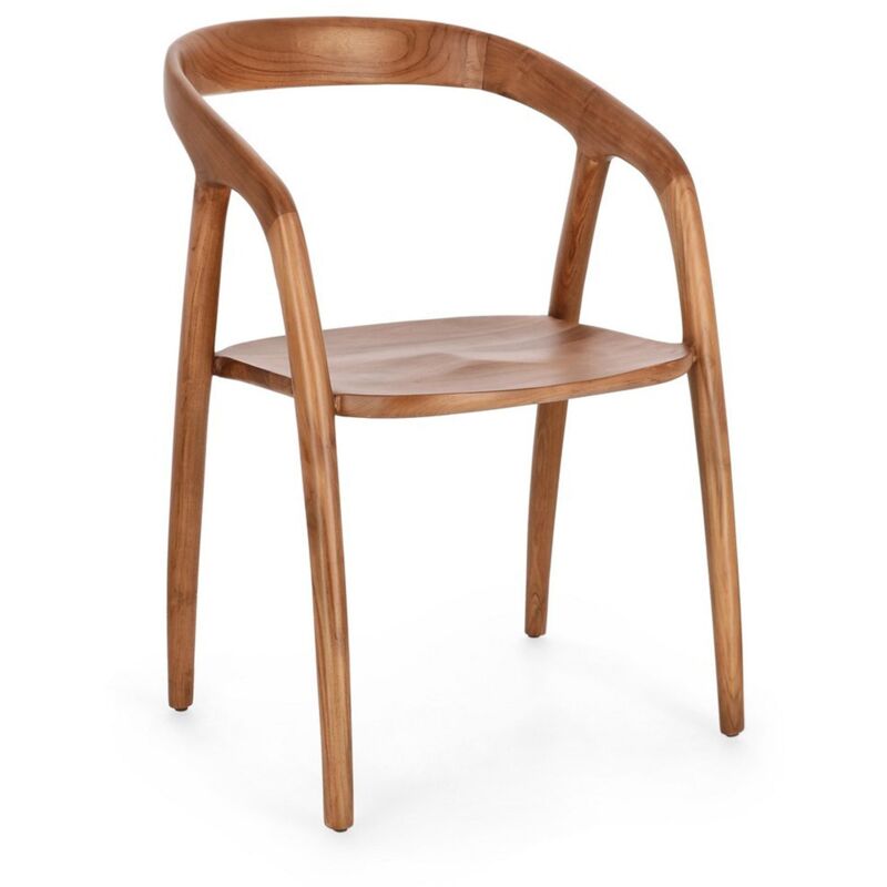 foto del prodotto sedia dotty con legno teak, per arredo interno con braccioli, 54,5 x 56 x h 76,5 cm naturale confezione da 1 pezzo