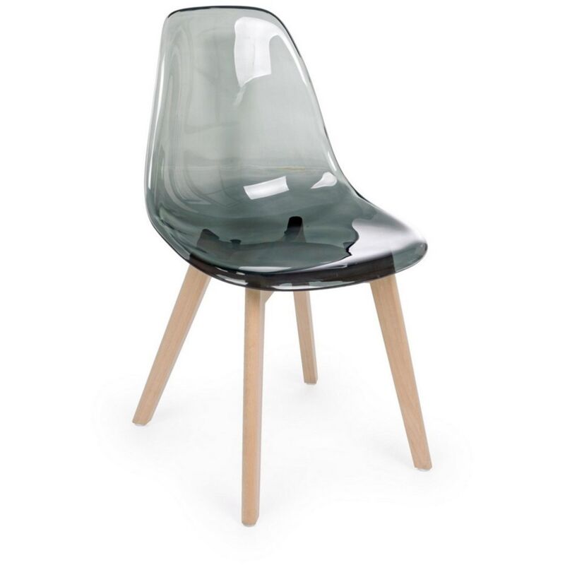 foto del prodotto sedia easy con seduta e schienale in policarbonato, per arredo interno 52 x 47 x h 82 cm trasparente confezione da 1 pezzo