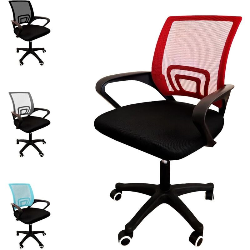foto del prodotto sedia ergonomica da scrivania salvaspazio, supporto lombare, sedile traspirante con imbottitura, meccanismo sali scendi, rotazione a 360 , supporto