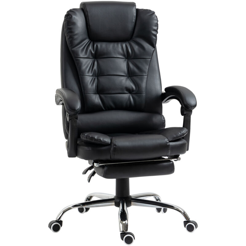 foto del prodotto sedia ergonomica girevole per ufficio e studio in similpelle e gommapiuma homcom