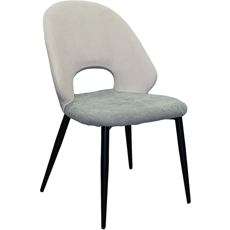 foto del prodotto sedia fabia struttura in metallo e seduta imbottita in cotone vellutato, design moderno e confortevole per casa, ufficio, sala da pranzo 1 sedia