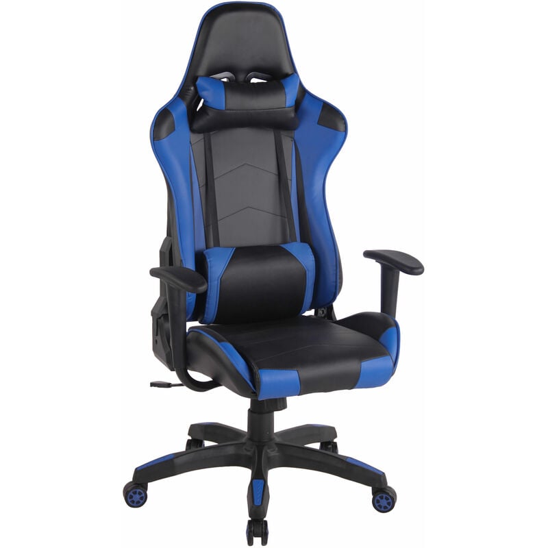 foto del prodotto sedia gaming miracle in similpelle nero blu