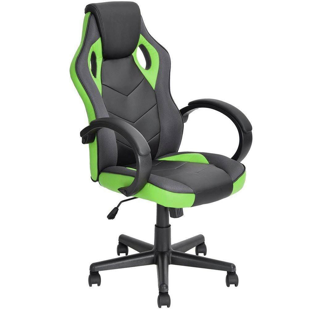 foto del prodotto sedia gaming poltrona da ufficio direzionale ruote girevoli sportiva racer verde