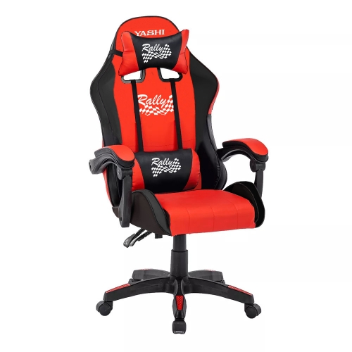 foto del prodotto sedia gaming seduta imbottita girevole con poggiatesta, elev a gas, blocco dell inclinzione, recl fino a 135 , supp collo schie