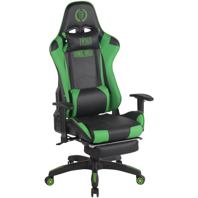 foto del prodotto sedia gaming ufficio turbo nero/verde finta pelle