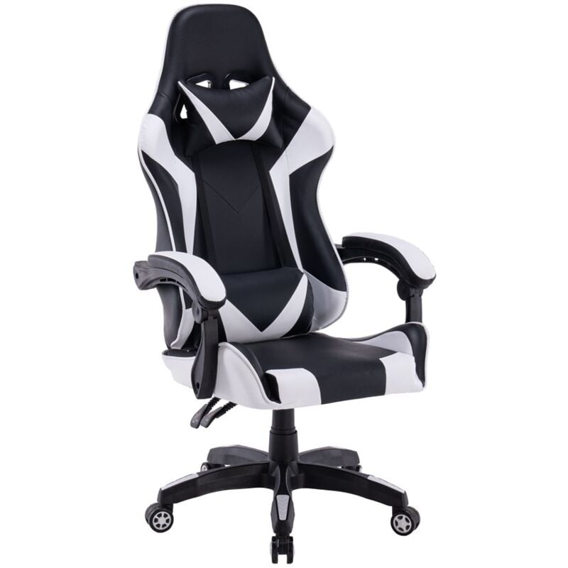 foto del prodotto sedia girevole da gaming remus bianca
