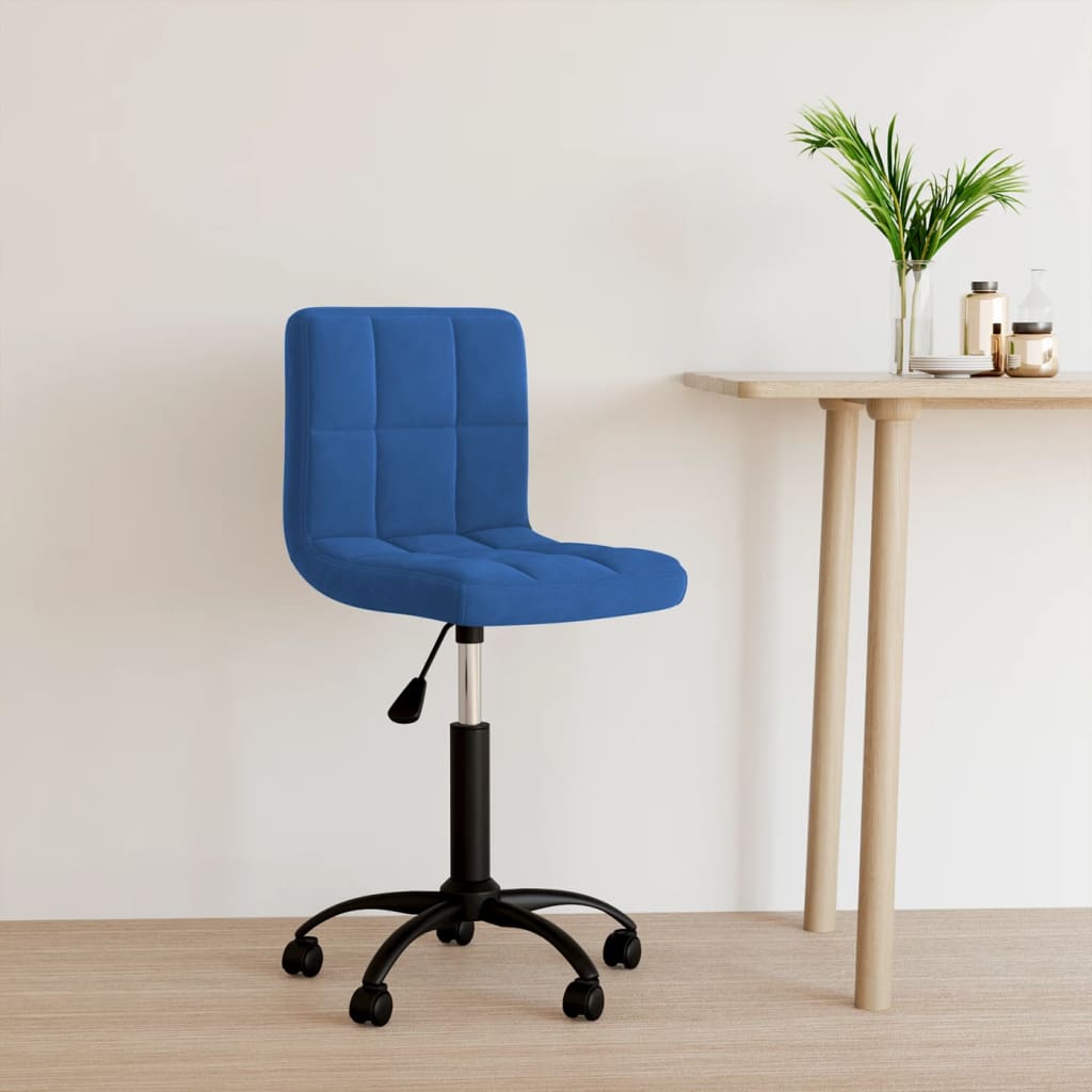foto del prodotto sedia girevole da ufficio blu in velluto cod mxl 28148