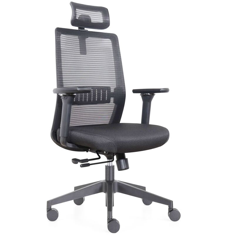 foto del prodotto sedia girevole napoli deluxe 4d nen en 1335 nero