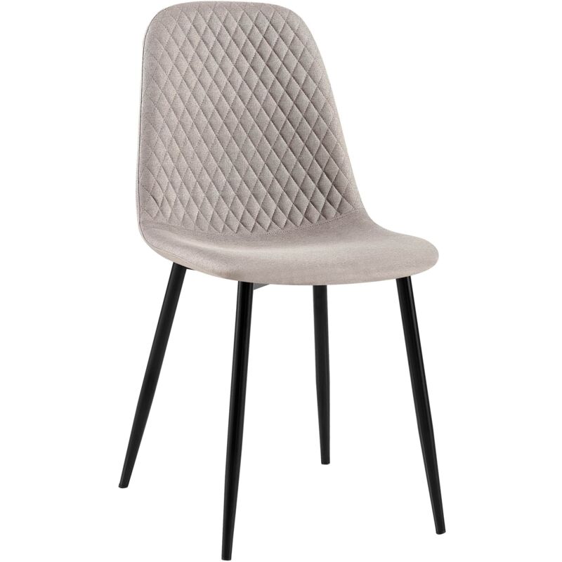 foto del prodotto sedia giverny con cuciture decorative tessuto grigio