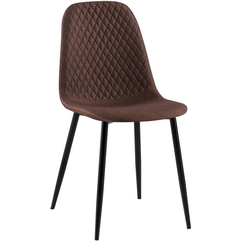 foto del prodotto sedia giverny con cuciture decorative tessuto marrone
