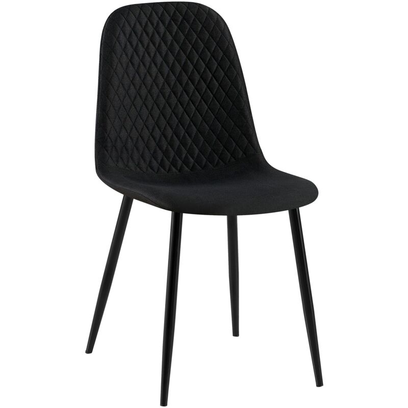 foto del prodotto sedia giverny con cuciture decorative tessuto nero