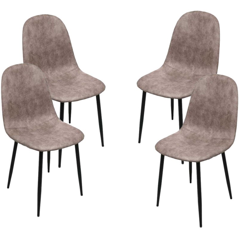 immagine 0 del prodotto sedia imbottita in tessuto tecnico 52x44c88 cm colore tortora