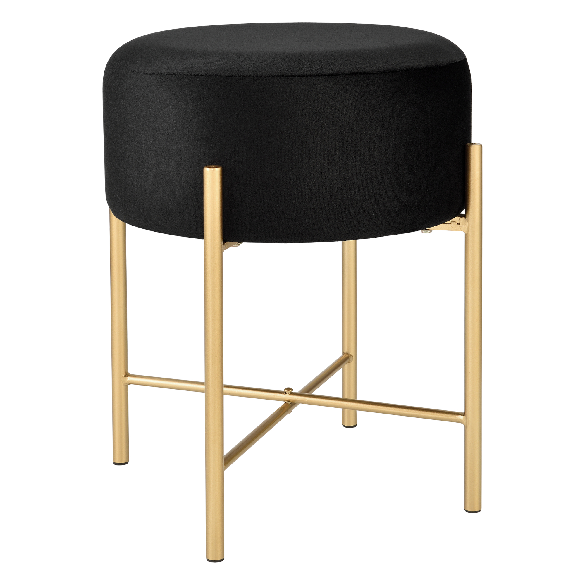 foto del prodotto sedia imbottita kung lv nero ottone en.casa 