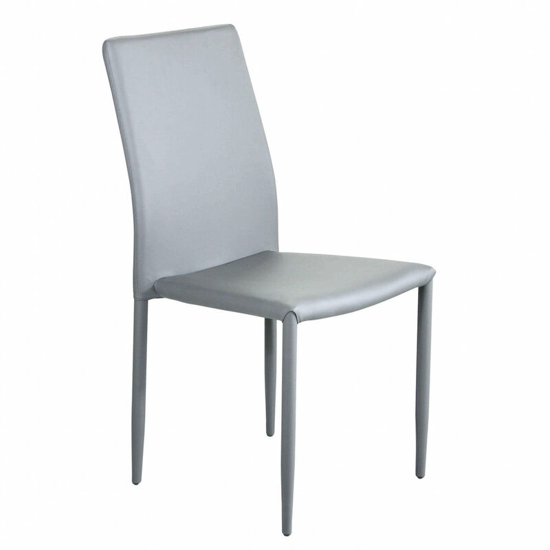 immagine 0 del prodotto sedia impilabile da interno con struttura in acciaio rivestita in ecopelle light skin lightgrey