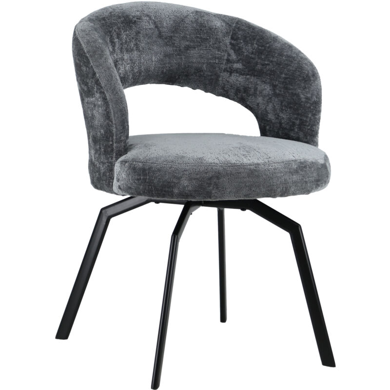 foto del prodotto sedia in ciniglia grigia ehba