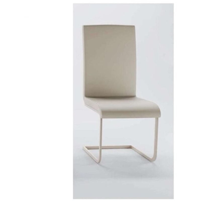 foto del prodotto sedia in ecopelle e struttura in ferro jeremy tortora set da 2