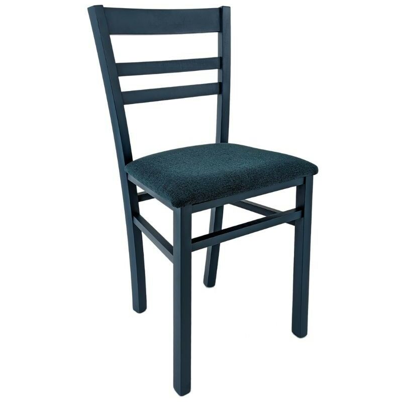 foto del prodotto sedia in legno cromica colore blu