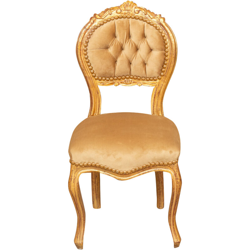 foto del prodotto sedia in legno da cucina da pranzo 92x45x45 cm sedia imbottita poltrona barocco poltroncina oro luigi xvi stile francese
