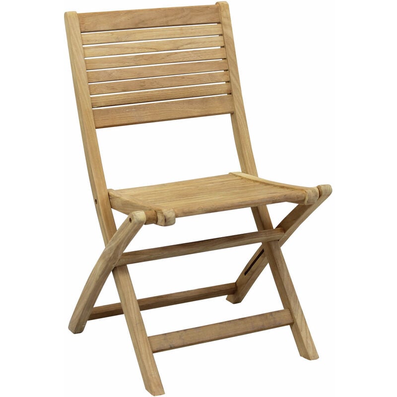 foto del prodotto sedia in legno da giardino pieghevole robusta senza braccioli in teak pieghevole