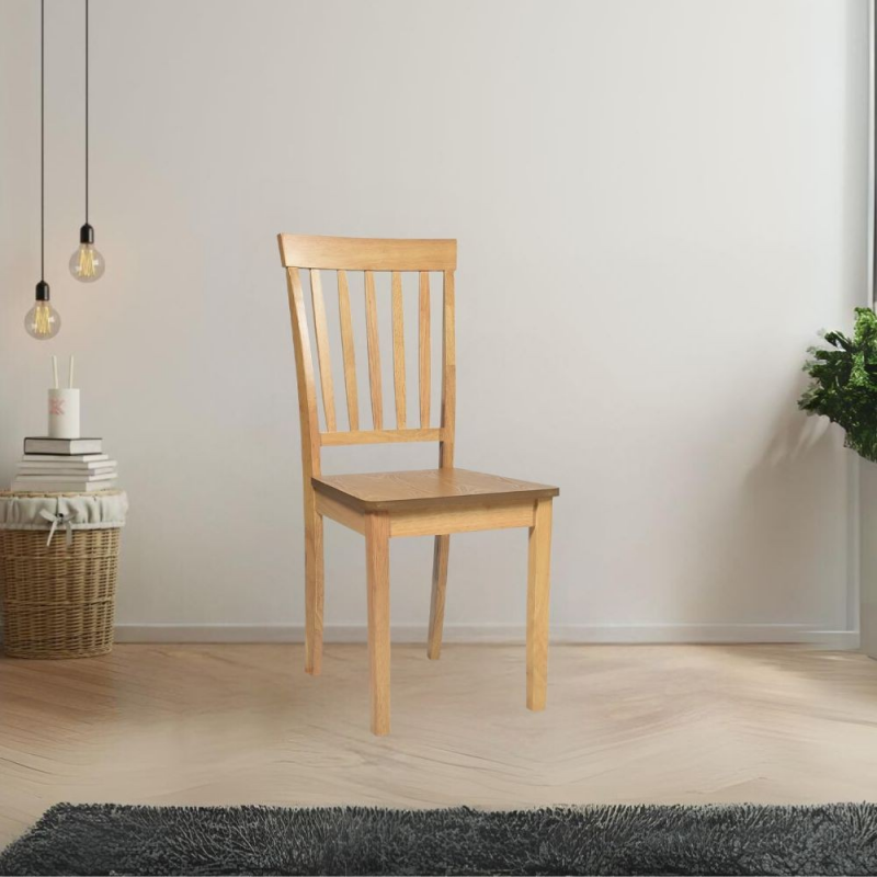 foto del prodotto sedia in legno dori colore rovere h 93x42.5x41.5 cm.