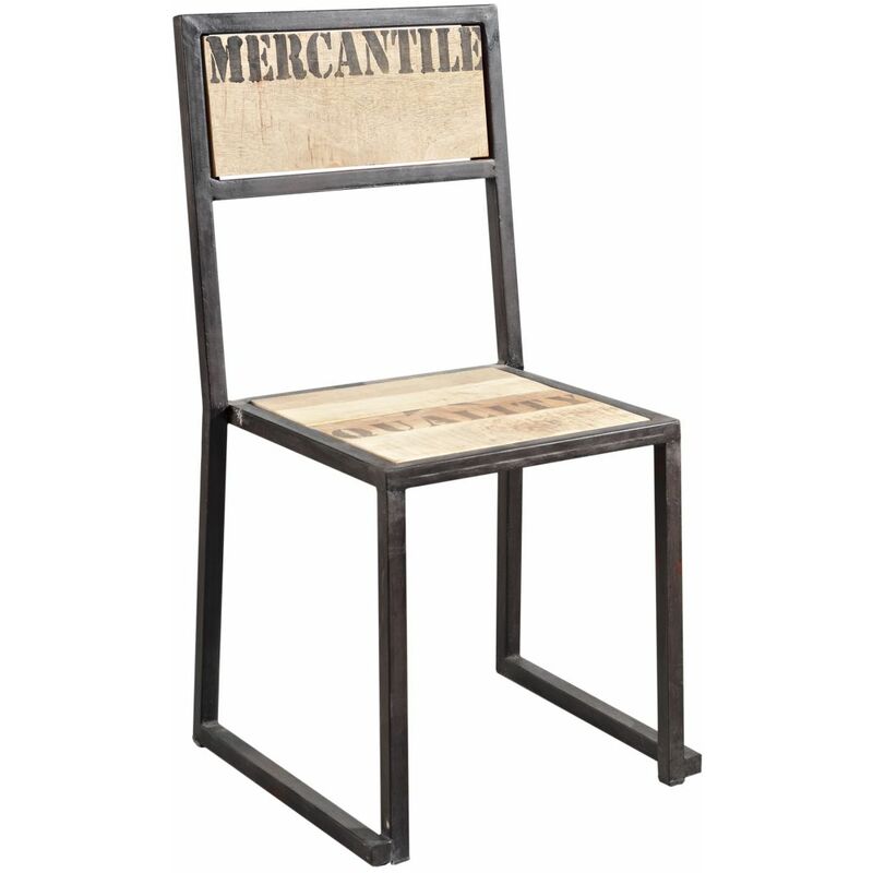 foto del prodotto sedia in legno mango ferro stampato 45x46x92 factory 109