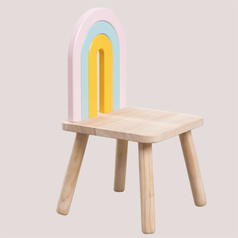 foto del prodotto sedia in legno mini rainbow kids sklum