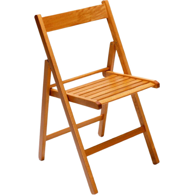 foto del prodotto sedia in legno pieghevole birreria colorata interno o esterno salvaspazio richiudibile da campeggio giardino cucina legno massello di faggio ciliegio