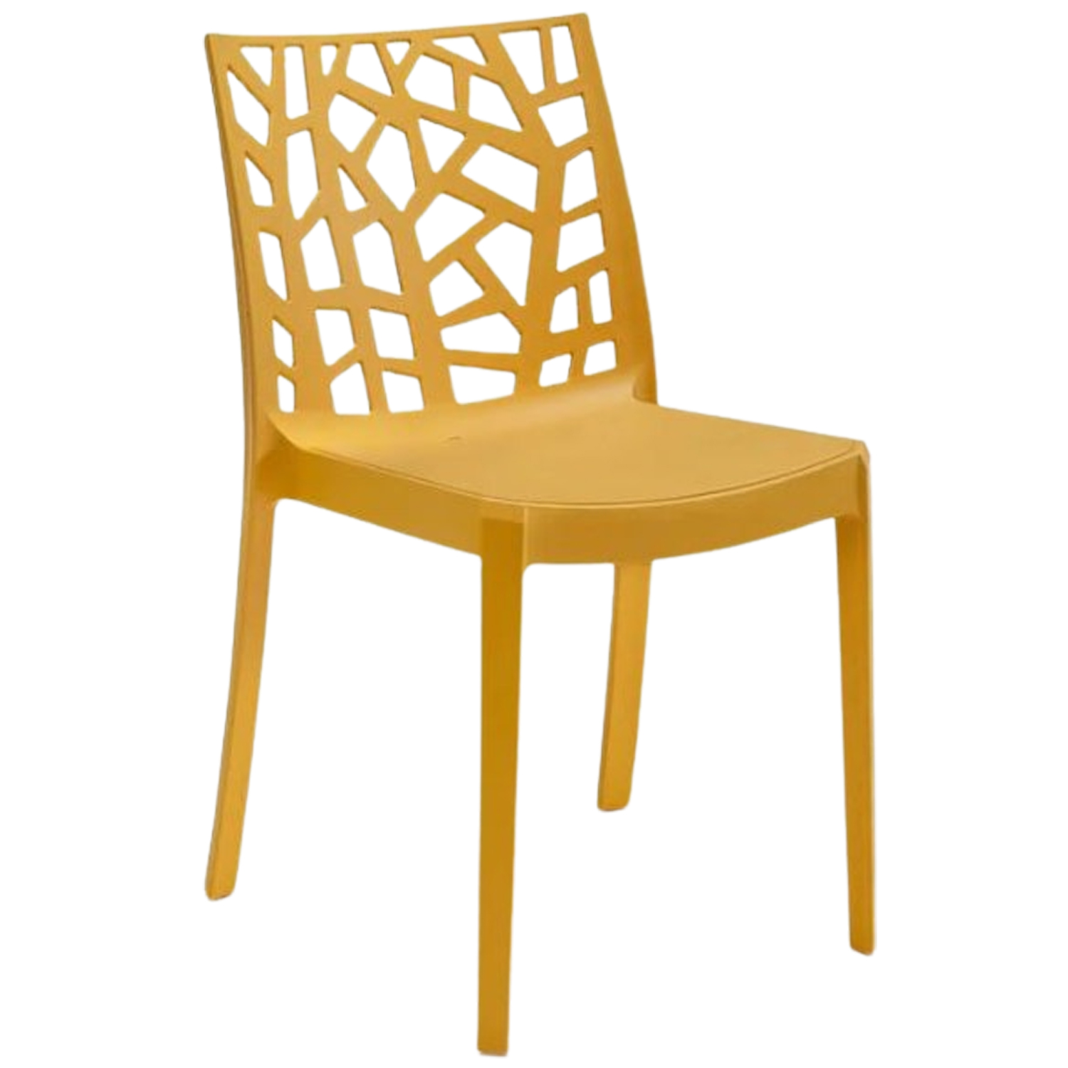 foto del prodotto sedia in polipropilene da interno esterno giardino impilabile design sedie resistenti moderne per terrazz senape 1 sedia