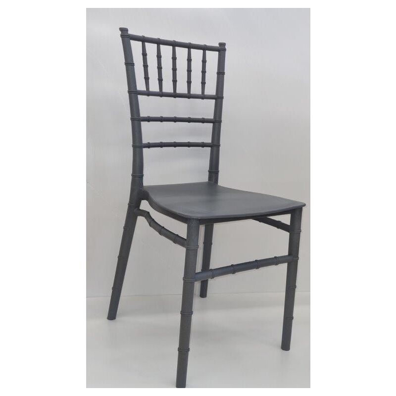 foto del prodotto sedia in polipropilene grigio mod. linda