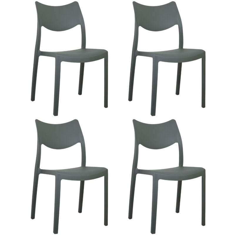 foto del prodotto sedia in polipropilene manu arredo di design sedia per esterno e interno impilabile sedie moderne resistenti sedia per giardino cucina 4 sedie manu