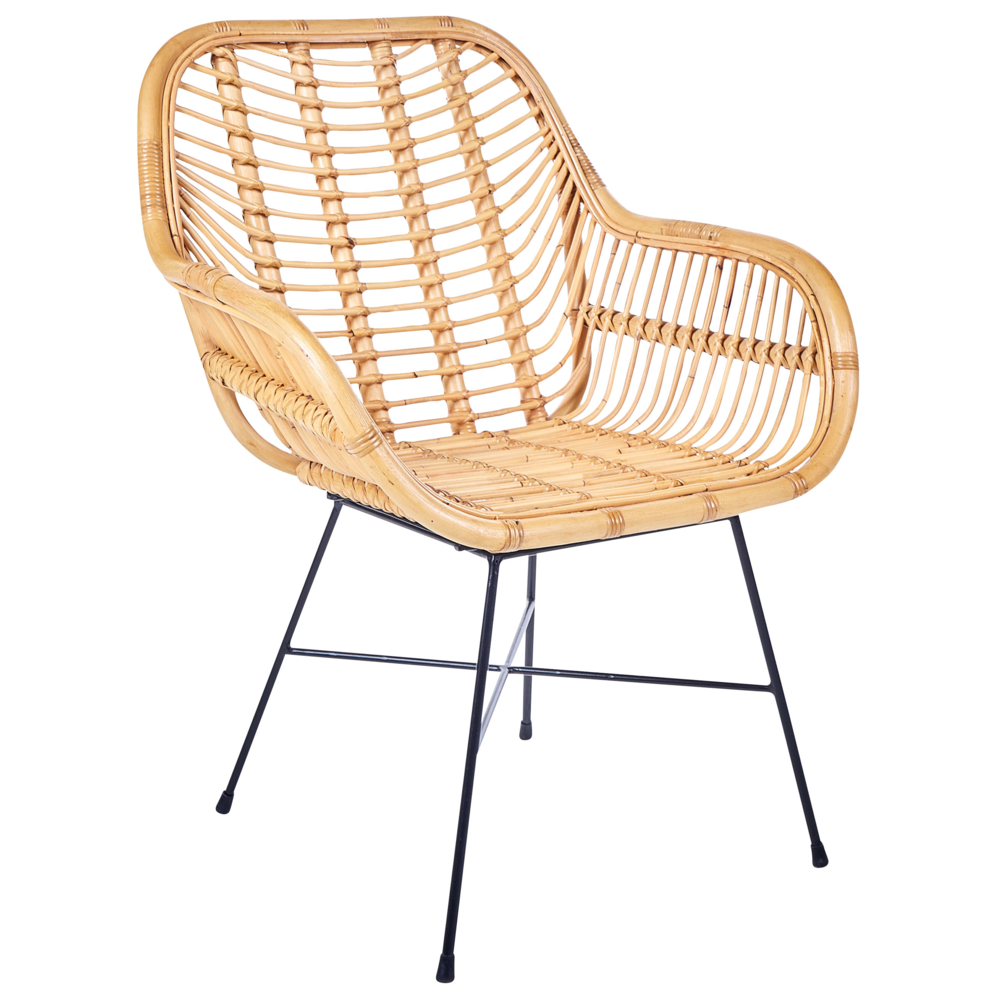 foto del prodotto sedia in rattan beige canora