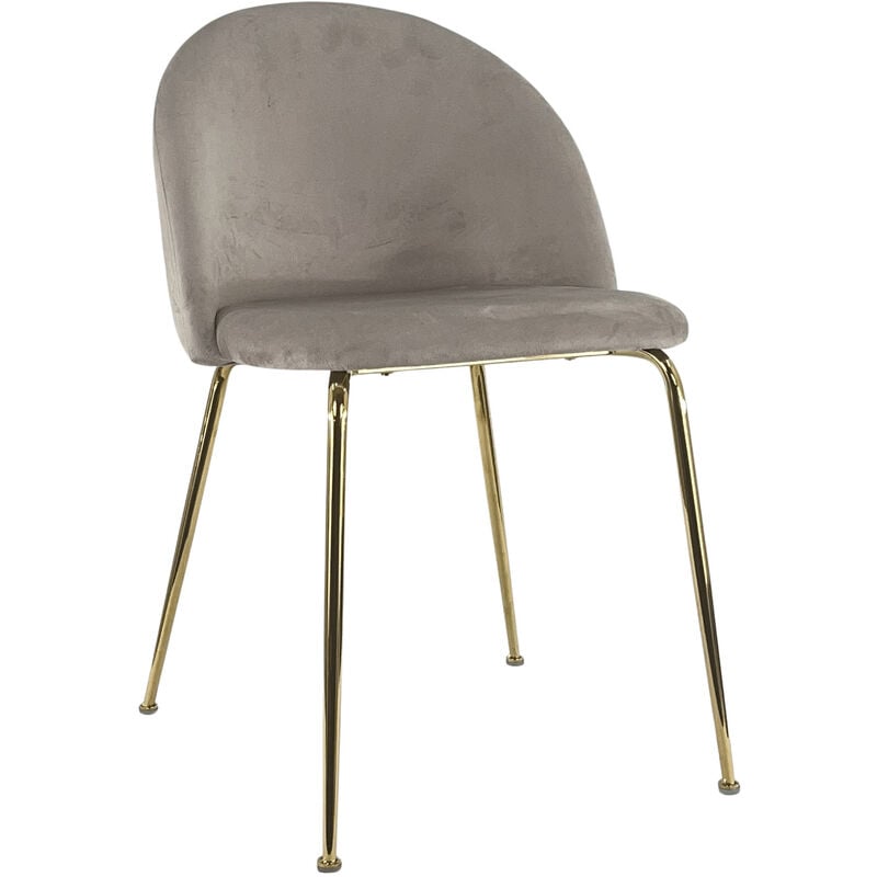 foto del prodotto sedia in velluto e oro oslo da sala pranzo con gambe metallo dorate seduta imbottita sedie poltroncine di design per salotto soggiorno moderne