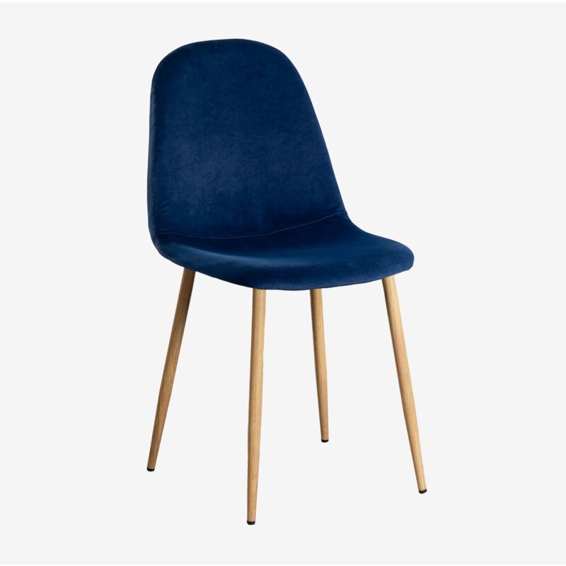 immagine 0 del prodotto sedia in velluto glamm sklum blu nero