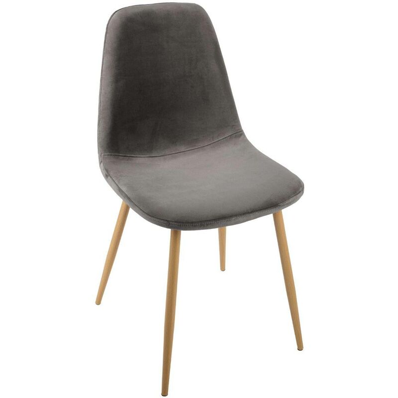 foto del prodotto sedia in velluto grigio ardesia roka atmosphera cr ateur d int rieur