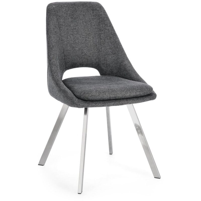 foto del prodotto sedia kashar con struttura in compensato, per arredo interno 45 x 49,5 x h 85 cm grigio chiaro confezione da 1 pezzo