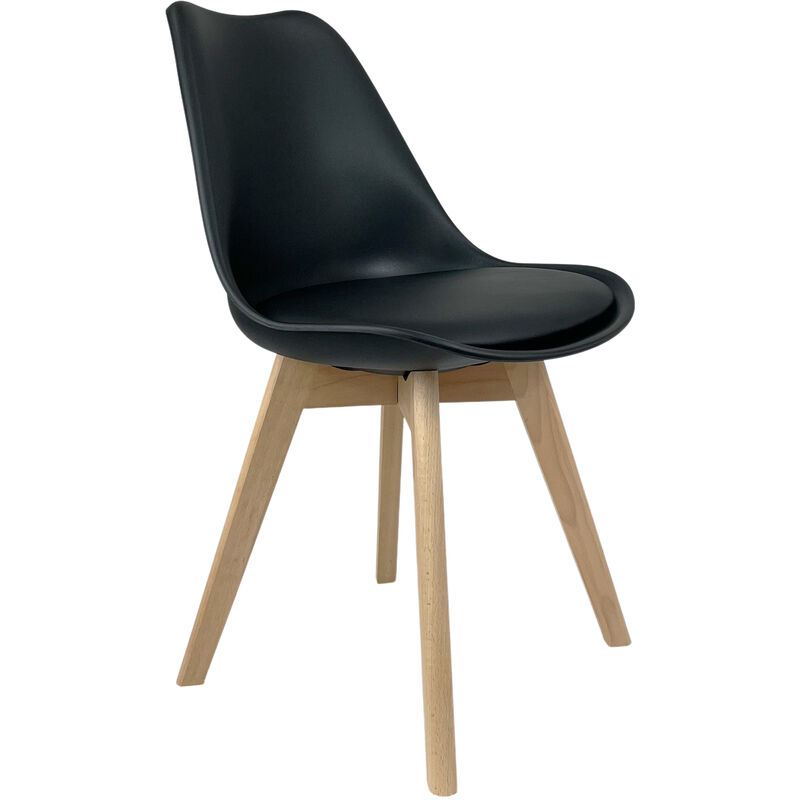 foto del prodotto sedia lelia pp pu 48x57x81 nero naturale 1 sedia
