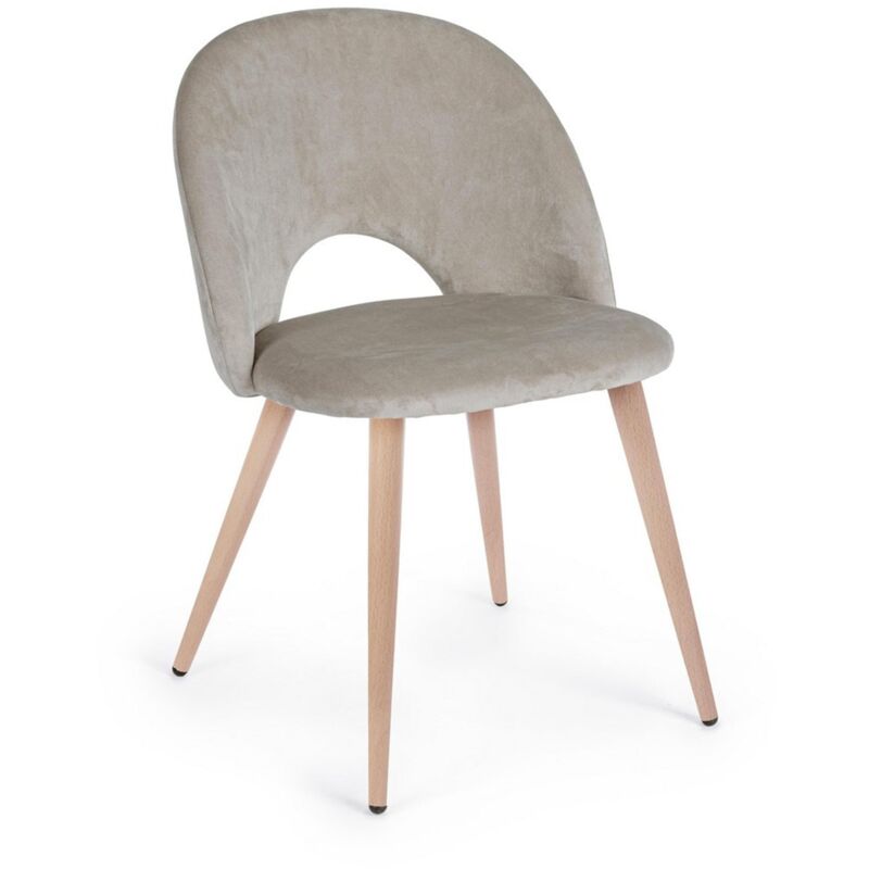 foto del prodotto sedia linzey con gambe in acciaio verniciate effetto legno naturale, per arredo interno 53 x 60 x h 82 cm rosa confezione da 1 pezzo