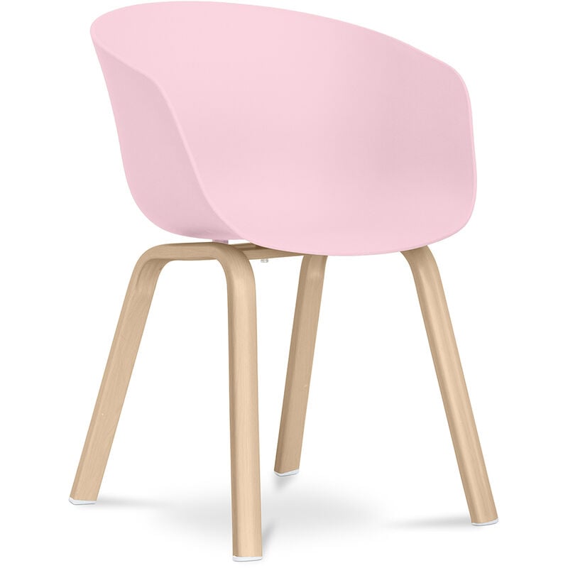 foto del prodotto sedia maylis design scandinavo opaco pastel pink