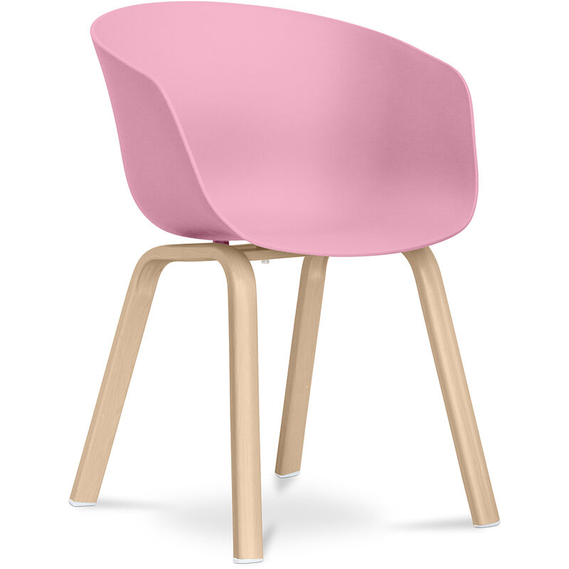 foto del prodotto sedia maylis design scandinavo opaco rosa